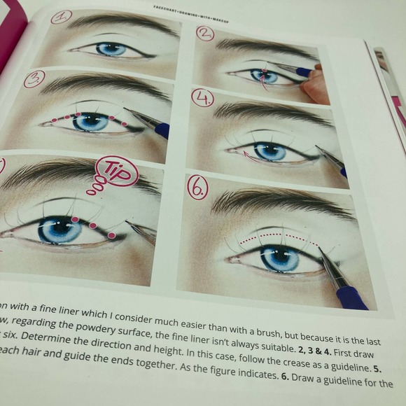 Facechart Drawing With Makeup Liza Kondrevich Hardcover Cosmetology Book - Picture 13 of 14
